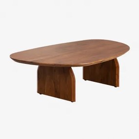 Bedum Acaciahouten Salontafel (135x80 Cm) Ash Brown - Sklum
