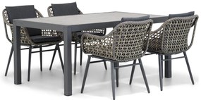 Tuinset 4 personen 164 cm Wicker/Aluminium Taupe Lifestyle Garden Furniture Dolphin/Residence