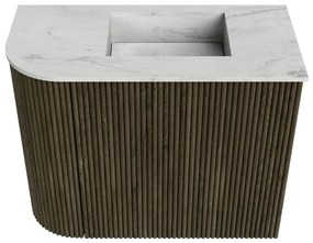 Mondiaz Joya DLux 50cm toiletmeubel ronding links shadow met wastafel faye rechts zonder kraangat opalo