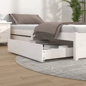 vidaXL Bedlades 2 st massief grenenhout