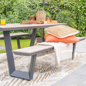 Garden Impressions Sarria picknick set 200 x 90 - donker grijs