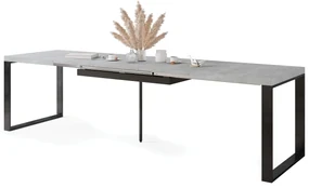 AVARI Licht Beton Atelier - LOFT TAFEL VOOR WOONKAMER/EETKAMER UITKAPBAAR TOT 290 cm!