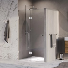 Brauer Void Carving profielloze nisdeur 120cm met draaideur 60cm aan glas chroom