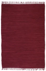 vidaXL Vloerkleed Chindi handgeweven 80x160 cm katoen bordeauxrood