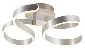 Design plafondlamp staal incl. LED 3-staps dimbaar - Frank Design Binnenverlichting Lamp