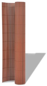 vidaXL Tuinafscheiding dubbelzijdig 90x300 cm PVC bruin