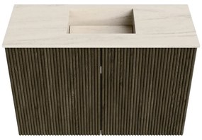 Mondiaz Joya DLux 60cm toiletmeubel shadow met wastafel faye midden zonder kraangat meli