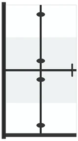 vidaXL Inloopdouchewand inklapbaar 70x190 cm ESG-glas halfmat