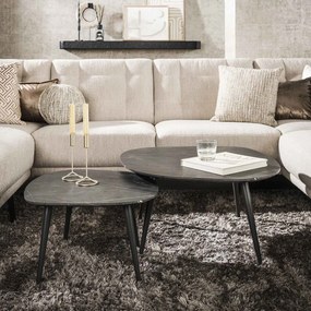 Salontafel Set Keramiek Look - 85 X 79cm.