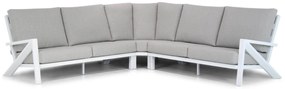 Hoek loungeset 5 personen Aluminium Wit  Santika Furniture Santika Cinta