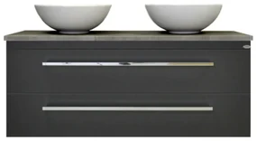 Sanicare Q12 badkamermeubel met grey-stone topblad 120 cm antraciet