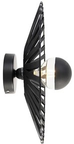 Landelijke wandlamp zwart 40 cm - Leia