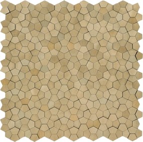 Zelfklevende Mozaïektegels Metaal | Pentagon 3D Champagne | 28,2×28,2 cm | Keuken, Bad &amp; WC