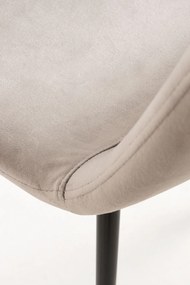 Set 4 Teok Black Fluwelen Stoelen