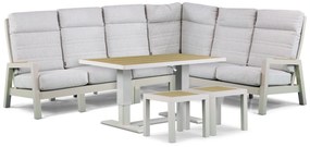 Hoek loungeset 6 personen Aluminium Taupe Lifestyle Garden Furniture Evora