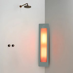 Sunshower Round One Medium Organic Grey infraroodlamp 33x140x10cm hoekopbouw