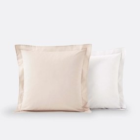 Bicolor kussensloop in katoen