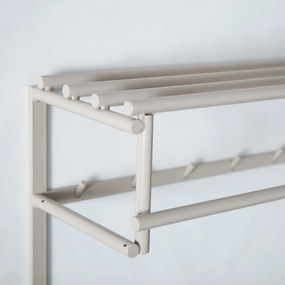 Grote Kapstok Beige Met Hoedenplank