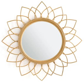 Spiegel in rotan, bloemvormigØ90 cm, Nogu