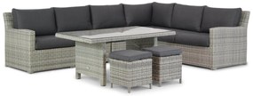 Dining Loungeset 6 personen Wicker Grijs Garden Collections Giardino/Napoli