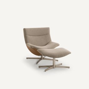 Draaiende relax fauteuil relax en voetensteun, Wesley