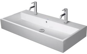 Duravit Vero Air Wastafel - 100x47cm - 2 kraangaten - met overloop - ongeslepen - wit 2350100024