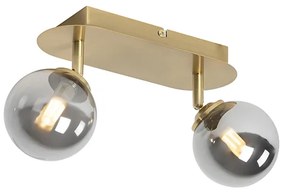 Spot goud 2-lichts verstelbaar met smoke glass - Athens