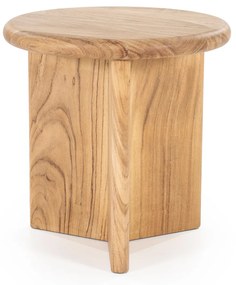 By-Boo Leoti Rond Tafeltje Acacia Hout Naturel - 45 X 45cm.