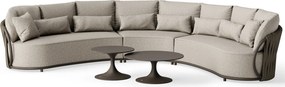Vivaro hoek loungeset 5 delig Bronze | Misty rope | Pebble Desert Bouclé SUNS