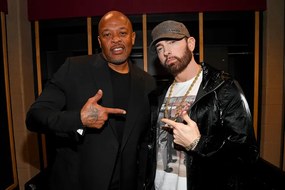 Foto Dr. Dre and Eminem at 36th Annual Rock & Roll Hall, Kevin Mazur