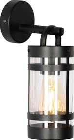 Smart buiten wandlamp zwart IP44 incl. Wifi A60 - Ruben