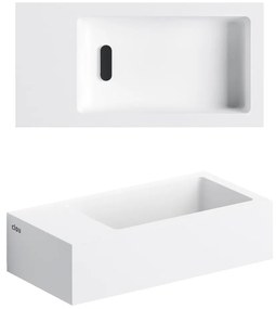 Clou Flush 3 fontein solid surface 36cm links wit mat
