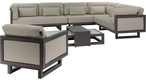 Goossens Lounge Chair Santorini, Set met gestoffeerde arm