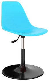 vidaXL Eetkamerstoelen 2 st draaibaar PP blauw