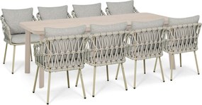 Tuinset 8 personen 220 cm Rope Zand/Beige Lifestyle Garden Furniture Coco