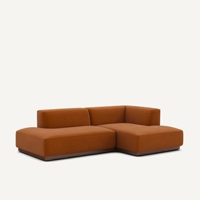 Rechte hoekbank in linnen fluweel, JACOPO