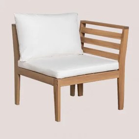 Modules Voor Tuinset In Filips Acaciahout Gardenia Wit & Rechter Fauteuil - Sklum