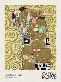 Kunstreproductie Fulfillment (Lovers) 1905, Gustav Klimt