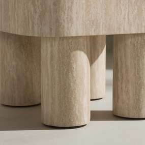 Stijlvolle Bijzettafel Beige - 40 X 40cm.