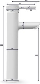 Saniclear Brass Curved verhoogde wastafelkraan geborsteld messing - mat goud