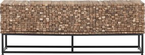 Must Living Sticks Tv-meubel Van Teak Houten Latjes - 145x40x50cm.