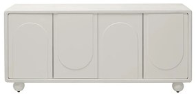 Kare Design Paco Wit Dressoir Organische Vorm - 160x40x75cm.