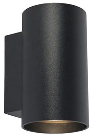 Smart Design wandlamp zwart incl. 2 Wifi GU10 - Sandy Design, Modern GU10 cilinder / rond Binnenverlichting Lamp