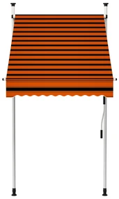 vidaXL Luifel handmatig uittrekbaar 100 cm oranje en bruin