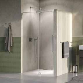 Brauer Stellar nisdeur met vaste wand 100cm RVS geborsteld PVD