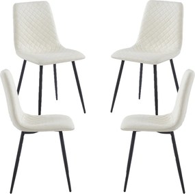 Set 4 Rom Kunstlederen Stoelen