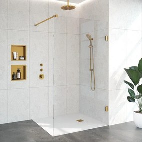 BRAUER Void inloopdouche helder glas 120x200 incl. glascoating PVD goud geborsteld GS-VOI1H120200GG