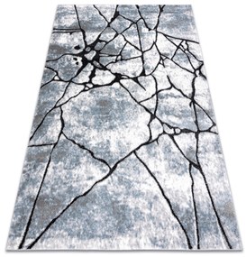 Tapijt modern COZY 8873 Cracks Gescheurd beton - Structureel,  twee poolhoogte , helder , grijskleuring / blauw