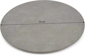 Dining Tuintafel rond 140 cm met lazy susan Grijs Trino