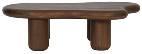 Walnoot Salontafel Organische Vorm - 116 X 89cm.